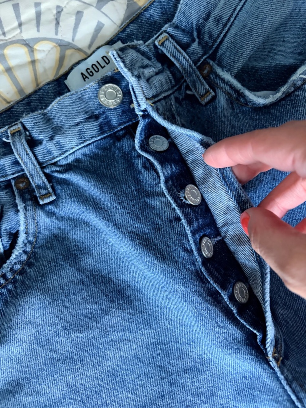 Agolde Riley High Rise Straight Leg Button Fly Denim Jeans, 28 - Picture 11 of 14